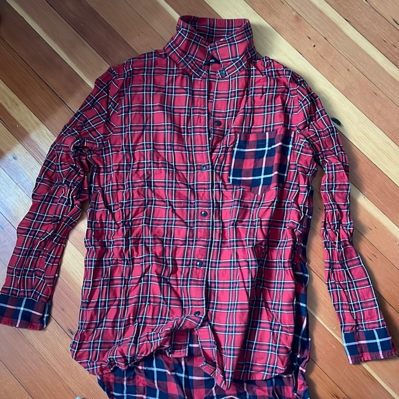 Madewell two pattern plaid shirt - Picture 1 of 3
